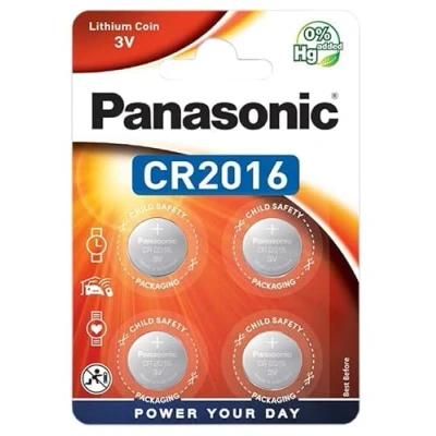 Imagen de Panasonic CR2016 Pila botón de Litio 3V, 90 mAh, Blister 4