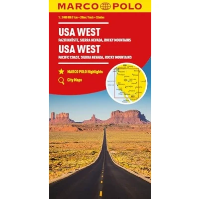 Imagen de USA West Marco Polo Map: Pacific Coast, Sierra Nevada, Rocky Mountains (Marco Maps)