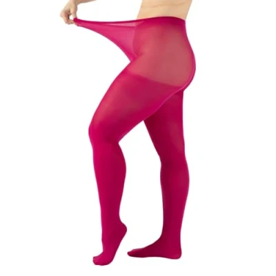 Imagen de CALZITALY Curvy Medias Opacas, Panty Tallas Grandes, Curvy, 60 DEN, L, XL, 2XL, 3XL, 4XL, Calcetería Italiana, (4XL, Cerice Pink)