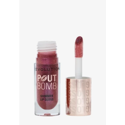 Imagen de Revolution, Pout Bomb Shimmer Gloss, Brillo Labial con Efecto Mojado y Destellos, Ácido Hialurónico Aroma a Vainilla Dulce, Berry Lustre