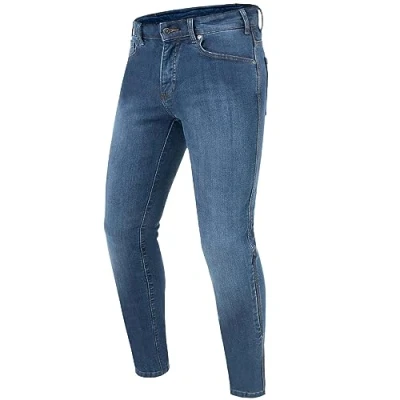 Imagen de REBELHORN Classic III Pantalones Vaqueros de Moto Hombre Forro Fibra Aramida Protectores Rodilla y Cadera SAS Tec Skinny Fit
