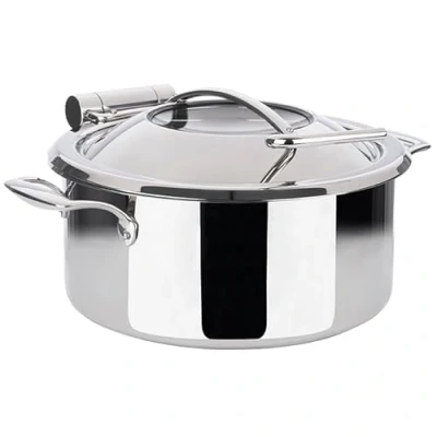 Imagen de APS 12330 Chafing Dish, 4 Piezas, Juego de 30,5 cm diámetro, Altura: 17,5 cm, Acero Inoxidable 18/8
