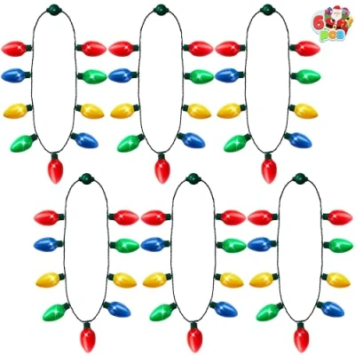 Imagen de JOYIN 6 Pack Collar con Bombilla de Luces LED Navidad, Accesorios Navidad para Fiestas, Ofertas