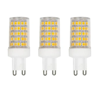 Imagen de WULUN Bulbo LED 10w g9, blanco frío, 6000k, halógeno equivalente a 150w, 86 led, 1000 lm, ángulo de haz 360 , súper brillante, AC 220V 240v, sin parpadeo, luz no ajustable, 3 paquetes