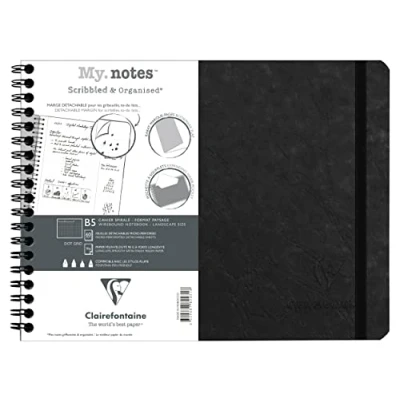 Imagen de Clairefontaine 782431C Age Bag My.Notes cahier reliure intégrale à marge détachable 25x19cm 120p détach. DOT noir