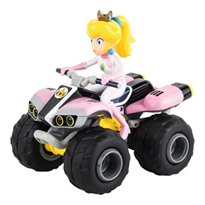 Imagen de Carrera, RC Nintendo Mario Kart 8 Peach Quad, Coche teledirigido de 6 años para uso interior y exterior, Mini con mando a distancia llevar, Juguetes niños adultos