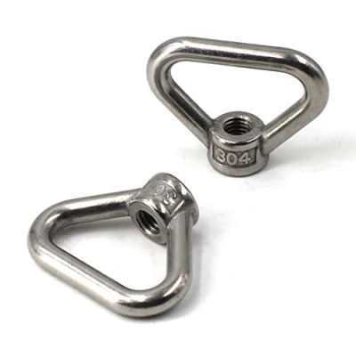 Imagen de Juego de tuercas ojo acero inoxidable 304 M16 con forma anillo triangular para elevación, 2 piezas