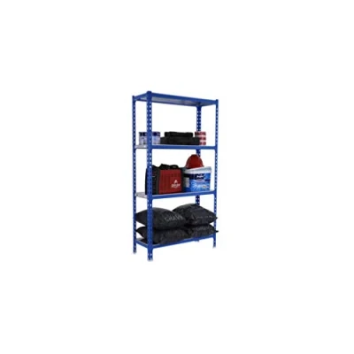 Imagen de Simon Rack Estanteria Metalica, 4 Baldas Ajustables, 180 kg de Punto Flexión, 1500x1000x400 mm, Estantería Almacenaje, Sin Tornillos, Azul/Galva Simonclick