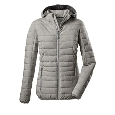 Imagen de G.I.G.A. DX Women&#039;s Chaqueta informal y funcional con estilo plumífero capucha cremallera Uyaka Stripe, light grey, 36, 34313 000