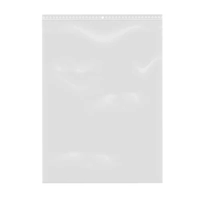 Imagen de Lote de 100 bolsas con cierre zip, transparentes, plástico apto para alimentos (25 x 35 cm)