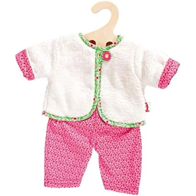 Imagen de Heless 2625 Conjunto de ropa para muñecas en diseño Blumi, 2 piezas con chaqueta y pantalón reversibles, talla 35 45 cm