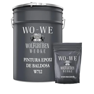 Imagen de WO WE Pintura Epoxi de Baldosas Antihumedad en Baño y Cocina W712 Gris basalto 5Kg
