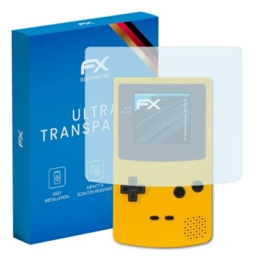 Imagen de atFoliX Lámina Protectora de Pantalla compatible con Nintendo Game Boy Color Película Protectora, ultra transparente FX (3X)