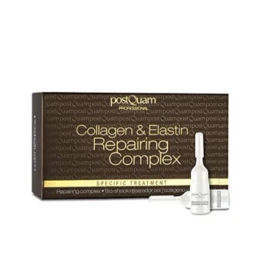Imagen de Postquam Ampollas Antiedad Bio Shock Reparador con Colágeno y Elastina Tratamiento Antienvejecimiento Antiarrugas Efecto Lifting, Mejora la Elasticidad de Piel 12 x 3 ml