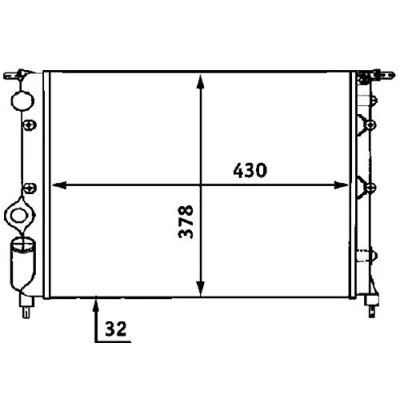 Imagen de MAHLE ORIGINAL CR 476 000S Radiador, refrigeración del motor RENAULT: CLIO 1, 19 II Hatchback, I Hatchback