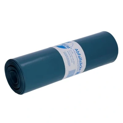 Imagen de deiss Premium 10016 bolsas de residuos, 700 mm x 1100 0,08 mm, rollo 25 Pro, Azul