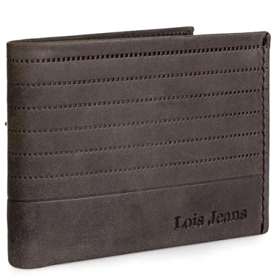 Imagen de Lois Carteras para Hombre Piel. billeteras Hombre. Cartera Piel con Monedero y múltiples Compartimentos, monederos. RFID, Marron