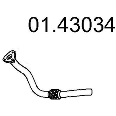 Imagen de MTS 01.43034 Tubo de escape 635 posterior para silenciador AUDI: A4 B5 Berlina, Avant, VOLKSWAGEN: Passat GP Berlina