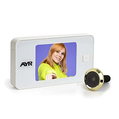 Imagen de Mirilla digital AYR Exitec 752 Zebra, 3.2&quot;, 0.3 MP, Diámetro 14 22 mm, Grosor 38 110 Latón