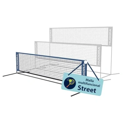 Imagen de HUDORA Red Multiusos Street I Multifuncional para Tenis &amp; Bádminton de Exterior Regulable en Altura la Pista el Parque Robusta e Impermeable
