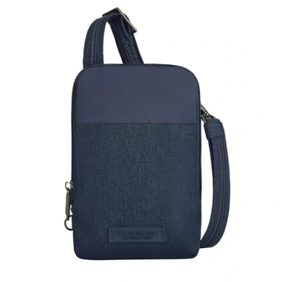 Imagen de Travelon Mini Bandolera antirrobo Metro Stadium, Bolso Cruzado Unisex Adulto, Navy Heather, Talla única
