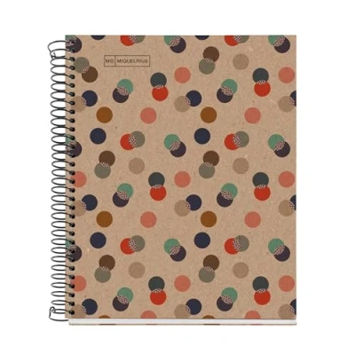 Imagen de Miquelrius Cuaderno A5, Rayado horizontal 7 mm, Papel reciclado de 80 g/m², Hojas un color, reciclado, Espiral, rayado, Eco Confetti