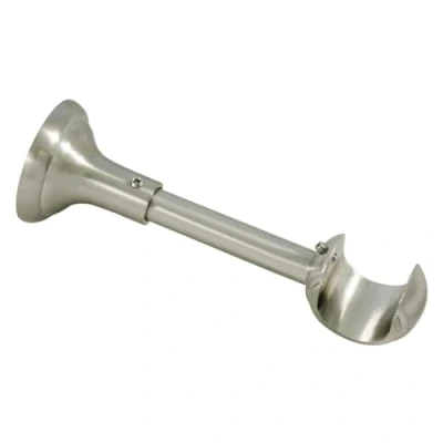 Imagen de Gardinia Soporte Abierto rústico para diámetro de 25 mm, Aspecto Acero Inoxidable, 12 cm, Metal