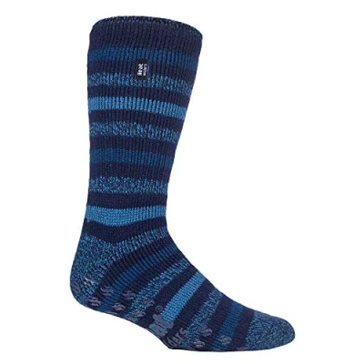 Imagen de HEAT HOLDERS Hombre invierno gordos antideslizantes calcetines estar por casa (39 45 Eu, Navy/Denim (Siskin))