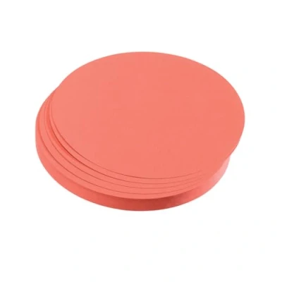 Imagen de Franken 10 07 Tarjetas Redondas para memorizar (diámetro de 9,5 cm, 130 g/m², 500 Unidades), Color Rojo
