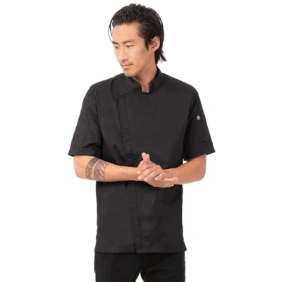 Imagen de Chef obras b472 l Springfield cremallera Unisex chaqueta de cocinero, tamaño grande), color negro
