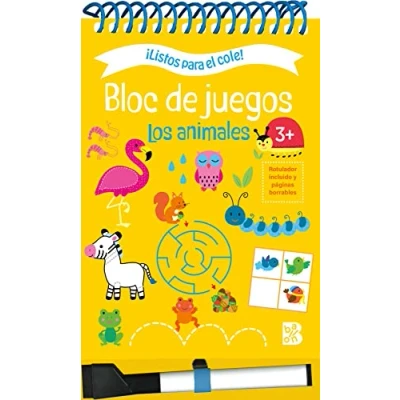 Imagen de LISTOS PARA EL COLE BLOC DE JUEGOS LOS ANIMALES +3