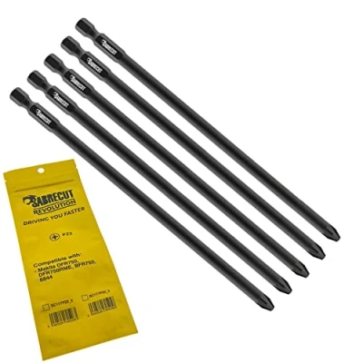 Imagen de 5 x SabreCut SC177PZ2_5 177 mm PZ2 Compatible con Makita DFR750 DFR750RME BFR750 6844 P 67789 Destornillador para paneles de yeso intercalado alimentación automática Broca pistola
