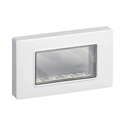 Imagen de Vimar cajas de superficie Tapa ip55 4 módulo con tornillo blanco