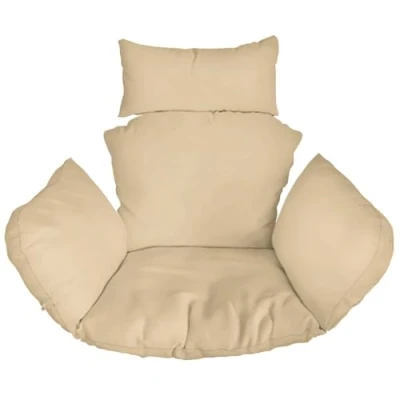 Imagen de Cojín de Silla Hamaca, Colgante Huevo Cojines, Columpio Respaldo con Almohada para la Cabeza, Cjín Impermeable, Patio Jardín, Beige [114]