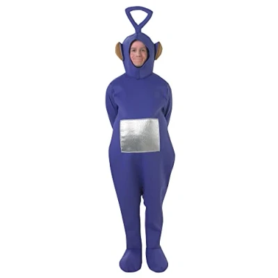 Imagen de Rubies Disfraz Teletubbies Tinky Winky Deluxe para adultos, Traje completo con cubrezapatos y gorro, Talla Estandar, Oficial Carnaval, Halloween, Fiestas, Cumpleaños, Despedida
