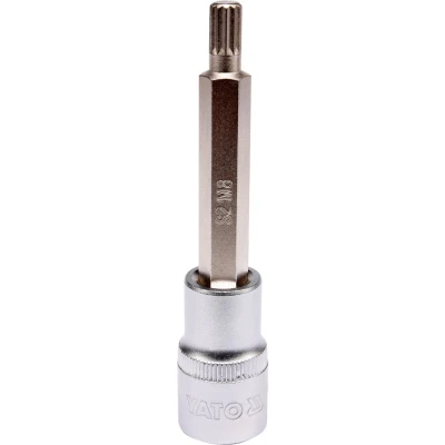 Imagen de YATO YT 04352 Piezas insertables de llave cubo 1/2 3120 M8 Acero cromo vanadio Spline norauto, oscaro, mister auto