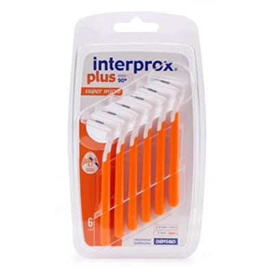 Imagen de Interprox Cepillo interproximal naranja Super Micro Plus de 0,5 mm, paquete 6