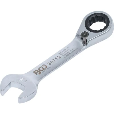 Imagen de BGS 30712 Llave combinada corta con carraca reversible 12 mm
