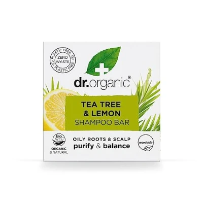 Imagen de Champú Sólido Dr.Organic Tea Tree and Lemon 75 g