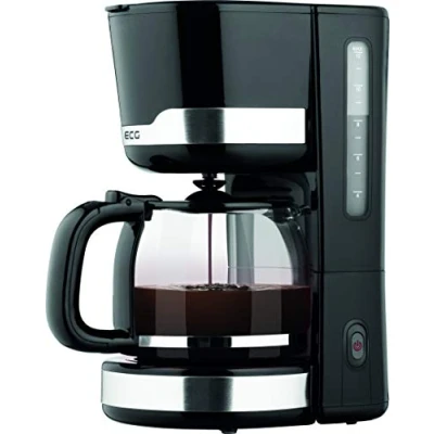 Imagen de ECG Cafetera de filtro Té 12 tazas 1,5 litros Interruptor con indicador LED Función antigoteo Negro KP 2115 Black