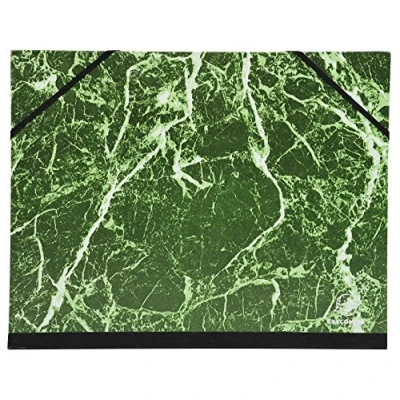 Imagen de Exacompta 625E 1 tablero de dibujo papel marmoleado barnizado con gomas reverso lona interior blanco dimensiones 26 x 33 cm formatos para archivo A4 y 240 320 mm verde
