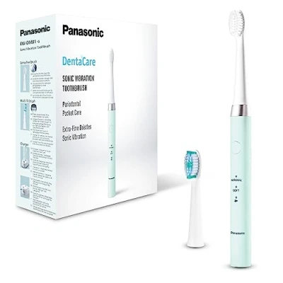Imagen de Panasonic EW DM81 Cepillo Eléctrico (2 Cabezales Incluidos, Temporizador de Cepillado, 2 Modos Funcionamiento, Diseño Ergonómico, 31.000 Movimiento/minuto, Vibraciones Sónicas) Verde