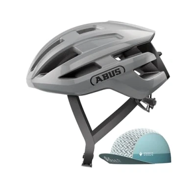 Imagen de ABUS PowerDome ACE casco de ciclismo carretera con Race Cap ligero sistema ventilación inteligente Made in Italy para hombres y mujeres gris, talla S