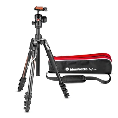 Imagen de Manfrotto Befree Advanced Kit de Trípode Viaje Compatible con Cámaras Sony Alpha7 y Alpha9, Aluminio para accesorios Cámara, Cabezal Esférico Cierre Palanc