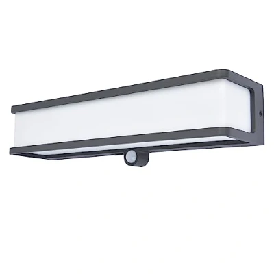 Imagen de Lutec Doblo 6943801125 Lámpara de pared solar para exteriores con detector movimiento (3 W, luz blanca natural)
