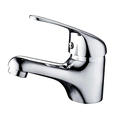 Imagen de Kibath L447251 Grifo Monomando de Lavabo APA diseño estilizado y Redondeado. Fabricado en latón Acabado Cromo Brillo. Incluye herrajes, latiguillos Cartucho. Repuestos garantizados