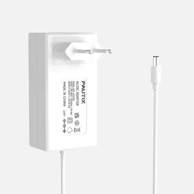 Imagen de PAUTIX Tira de luz LED Enchufe UE DC24V 3.5A Fuente alimentación para Tiras LED, AC100 240 Adaptador Corriente Controladores enchufable máxima 84W (Blanco)