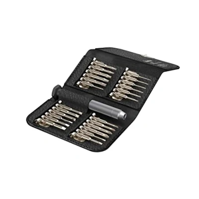 Imagen de Pack Destornilladores Hama 200762, 24 En 1, Para PC y portátil, Insertos de acero robusto + Estuche cuero