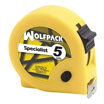 Imagen de WOLFPACK LINEA PROFESIONAL Flexometro Speciallist Con Freno 5 Metros / 19 mm.