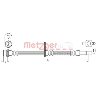 Imagen de METZGER 4111331 Latiguillos de Freno Eje delantero, izquierda 401 FORD: B Max